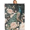 Painted hummingbird with flowers digital-printed polyester velvet flannel cover blanket Fleece soft sofa cover blankets for beds