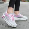 Women's Wedge Rocker Sneakers, Casual Lace Up Low Top Height Increasing Trainers, Comfort Walking Platform Shoes