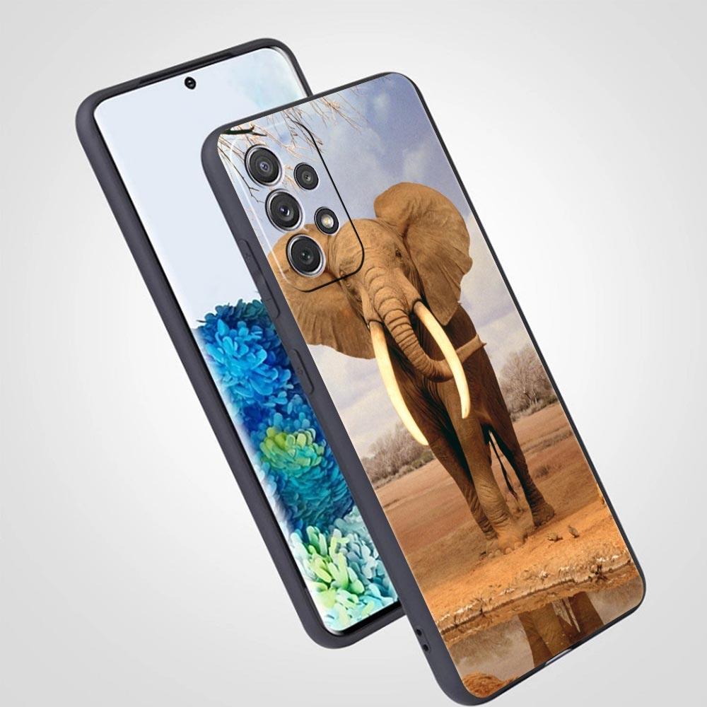 Animal Elephant Case for Samsung A51 A71 A21S A12 A11 A15 A25 A31 A41 A52 A32 A23 A33 A53 A73 A03S A05S A13 5G A72 A54 A34 Cover
