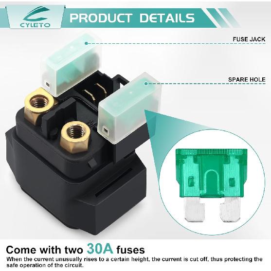 Bruin 350 Starter Solenoid Relay For Yamaha ATV Rhino 660 450 Raptor 660 350 Grizzly 350 400 450 660 Big Bear 400 250 Kodiak 400 450 Bruin 250