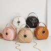 Fashion Casual V-shaped Embossed Cat Pendant with Diagonal Cross Small Round Bag and Shoulder Bag Designer Bags