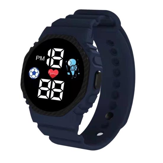 Светящиеся электронные наручные часы изысканные квадратные высокоточные светодиодные детские футбольные цифровые