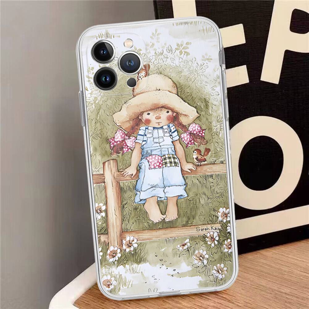 S-Sarah K-Kay Girls Cute Phone Case For IPhone 16 15 14 11 12 13 Mini Pro XS Max Cover 6 7 8 Plus X Funda Shell