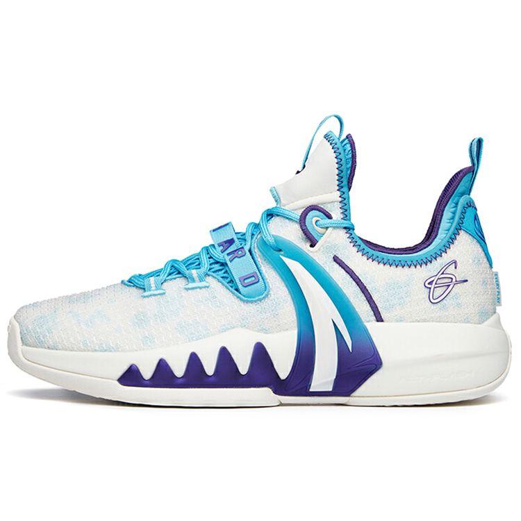Anta Баскетбольные кроссовки GH2 Hayward прочные нескользящие с низким верхом мужские кроссовки белые синие фиолетовые 112131103-11