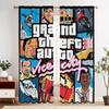 Затемняющие шторы Gta Vice City в стиле ретро-игр - Полиэстер Машинная стирка Шторы с кулиской и яркими игровыми артами