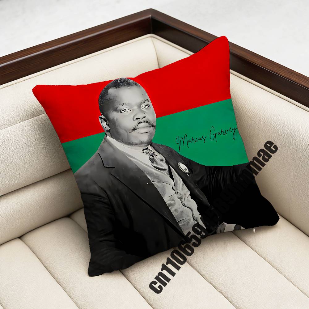 For Marcus Garvey Black Red Green Africa Panafrikanische Flagge Throw Pillow Case Sham Square Car Pillowcase Pad Cushion Cover