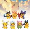 Adorable 7 Piece Pikachu Transformation Plush Toy Set Cute Cartoon Pvc Figures