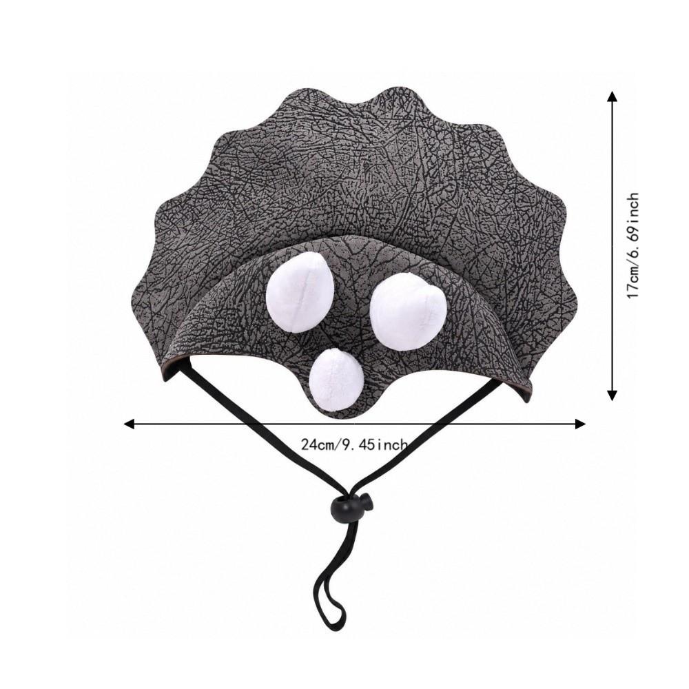 Polyester Pet Hat Gray Dog Cat Apparel Funny Pet Headwear Birthday Party