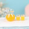 3 шт./компл. 1:12 кукольных миниатюрных чашек для напитков, кувшин для апельсинового сока, модель кухонного декора