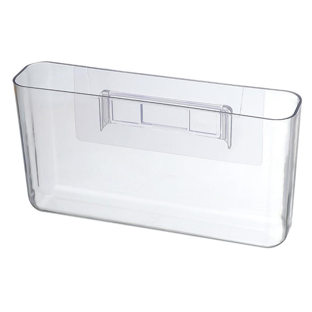 Wall Mounted Storage Organizer Box Punch Free Strong Adhesive Transparent Wall Phone Holder for
