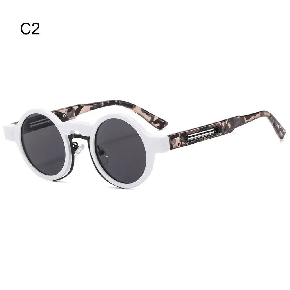 UV400 Round Frame Round Sunglasses Small Y2K Punk Sun Glasses UV400 Protection Eyewear for Women & Men
