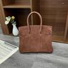 2025 New Style Genuine Leather Top Layer Cowhide Sheepskin 2025CM Retro Bronze Chain Womens Crossbody Bag