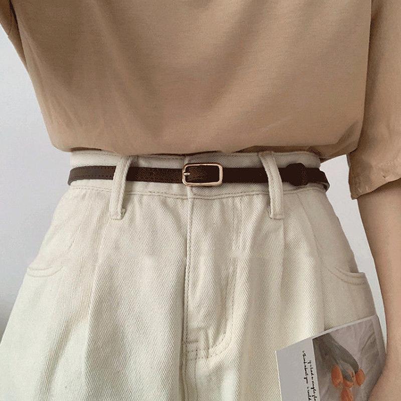 Ретро французский ремень из искусственной кожи для женщин, ремни унисекс, пряжка, роскошные ремни, женские джинсовые ремни, мужские ремни, тонкие ремни