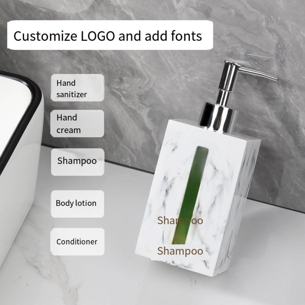 Смола многоразовая банка для жидкого мыла для рук легкая роскошная бутылка для лосьона дозатор для геля для душа ванная комната