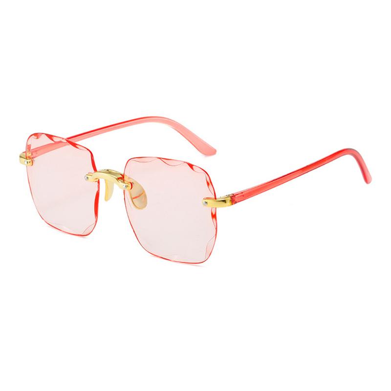 New Rimless Women'S Sunglasses Fashion Gradient Lenses Sun Glasses Lady Vintage Alloy Legs Classic Designer Shades Uv400