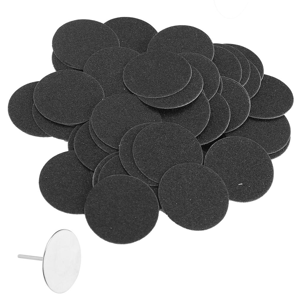 50pcs Electric Callus Remover Sandpaper Discs Pedicure Tool Replacement Accessory with Shaft35mm