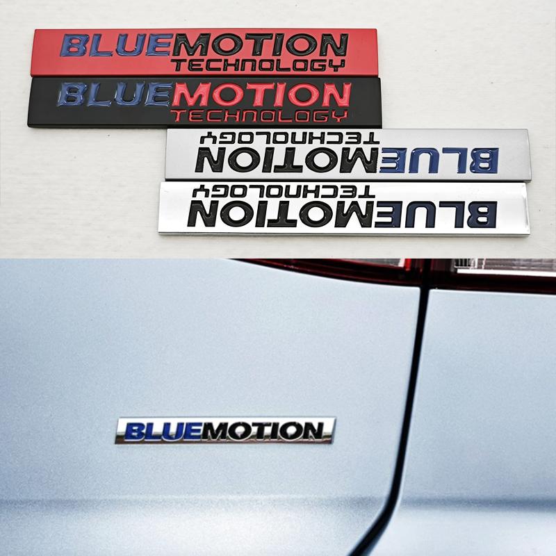 3D Metal Car Logo Bluemotion Emblem Car Rear Trunk Badge Fender Side Sticker Auto for VW Accessories zd1