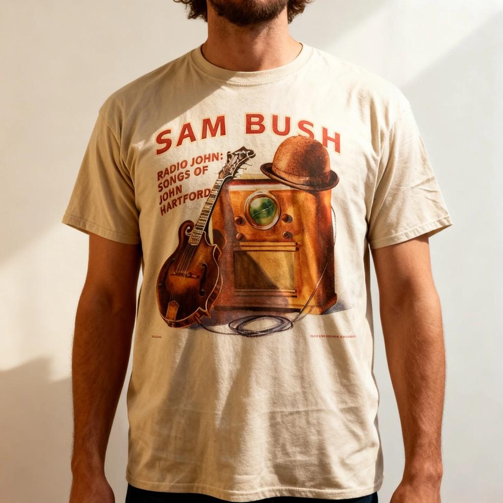 Sam Bush Radio John Songs of John Hartford T Shirt Full Size S-5XL