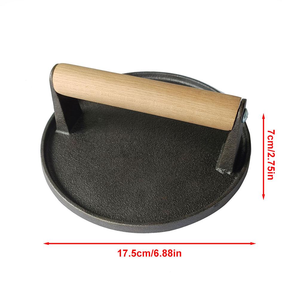 Чугунный Смэшер для бургеров Многофункциональный Прямоугольный Пресс для гамбургеров Эргономичный Утолщенный для барбекю, стейков, сэндвичей, мяса