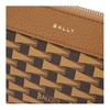 Bally Monogram Print Color Block Design Leather Shoulder Bag Small Women Shoulder Bag Brown 6309585