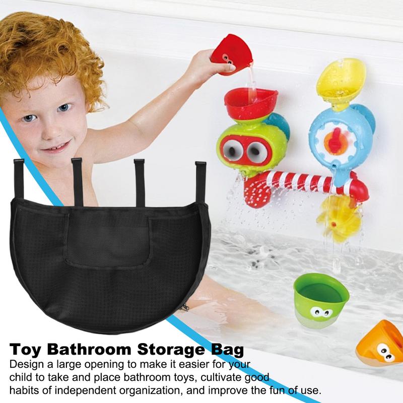 Kids Bath Tub Toy Holder Corner Shower Bag Bath Toys Mesh Bag Bathtub Toy Storage Bathtub Toys Net Organizer For Bathroom