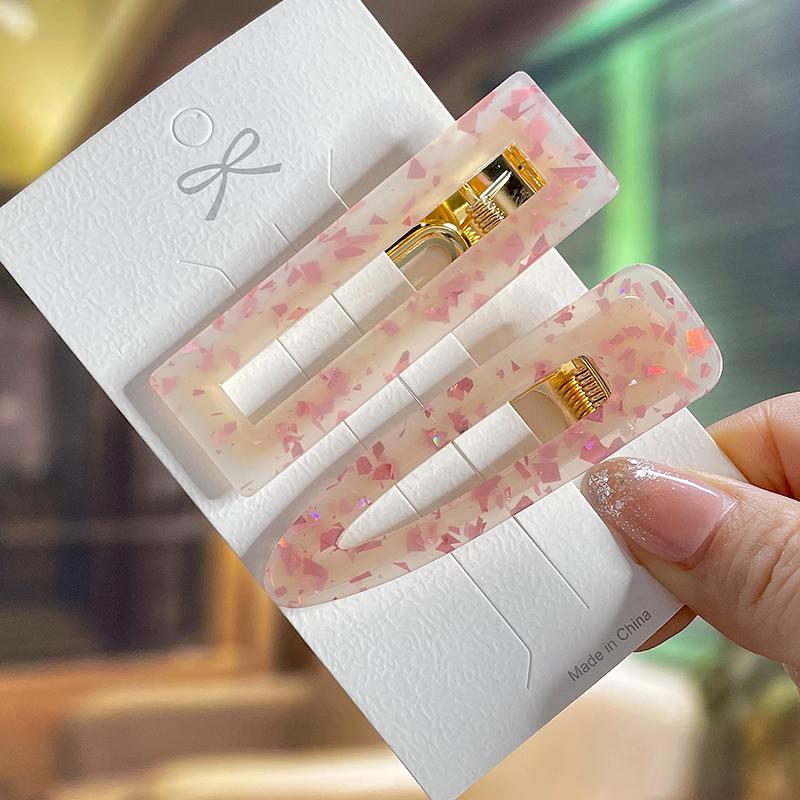 Fashion Acrylic Pearl Hair Clips Set Sweet Flower Hair Barrettes For Women Girls Korean Geometric Hair Accessories Jewelry