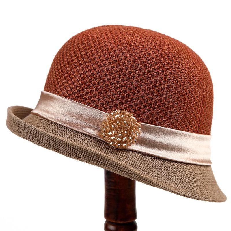 Top hat summer shade bucket hat temperament elegant fashion sun hat versatile hat women basin hat tide