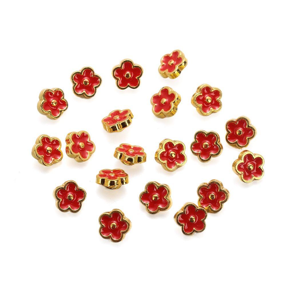 20pcs 5.5mm Flower Buckles Handmade DIY Doll Clothes New Stuffed Toys Accessories  1/6 Doll
