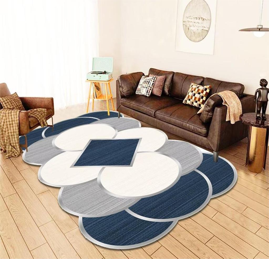 Нескользящий ковер Crystal Velvet в китайском стиле для гостиной и спальни