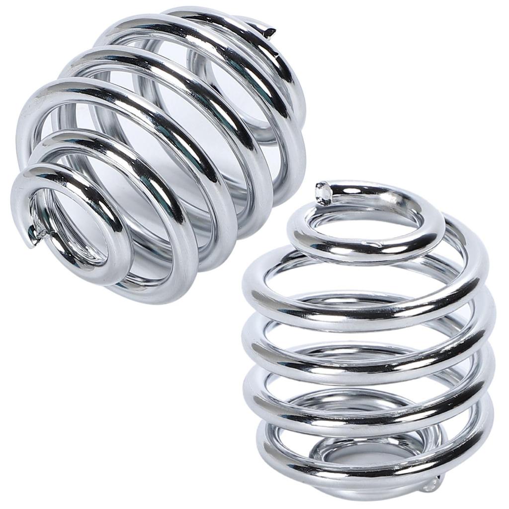 Спокойное желание Мотоциклетное пружинное одиночное сиденье Мотоциклетный кронштейн Винтажное седло Harley Амортизация Серебристый 2 шт. Универсальный