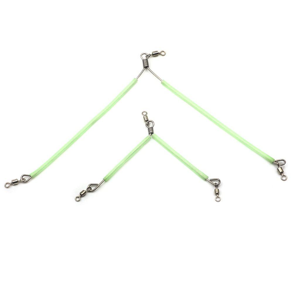 5PCS Luminous Fishing Balance Connector Trident Swivel Fishing Connector Saltwater