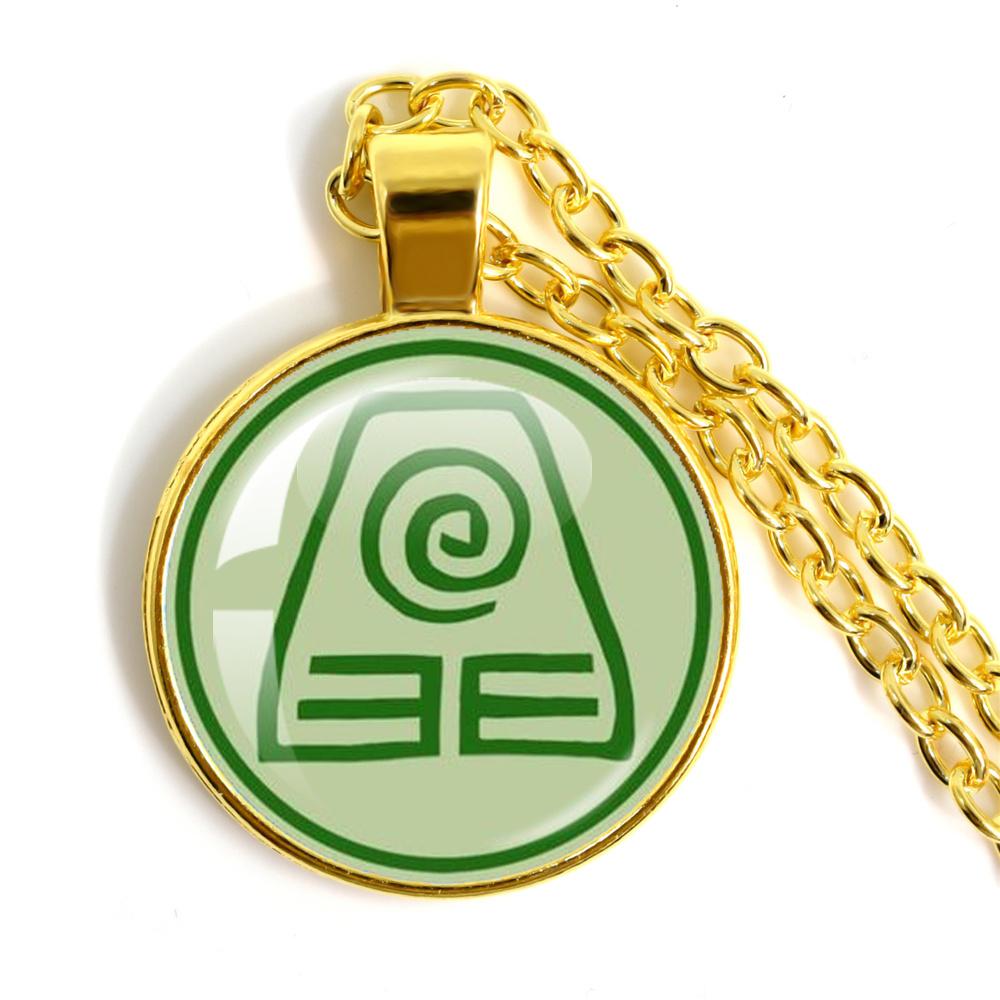 Anime The Last Airbender Fire And Water Tribe Elements Of Water Earth Fire And Air Dome Glass Cabochon Necklace Gift