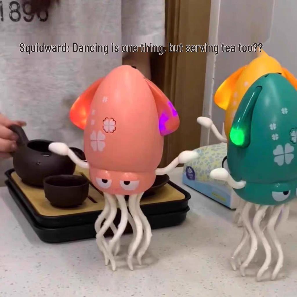 Индукционная танцующая игрушка-осьминог с автоматическим обходом препятствий для детского веселья и снятия стресса