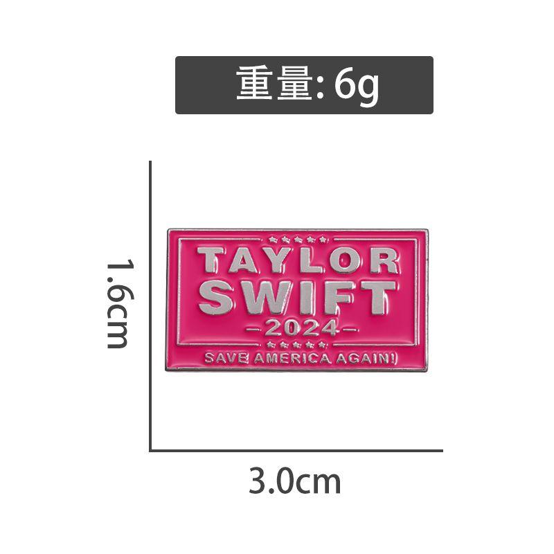 Минималистская металлическая булавка с надписью «Taylor Swift Saves America Again» 2024 года, креативный аксессуар для рюкзака