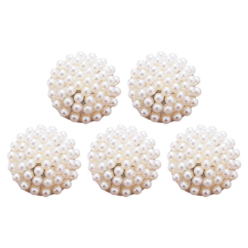 5pcs Ornaments Pearl Clothing Buttons Handmade Needlework Sewing Button Clothing Accessories