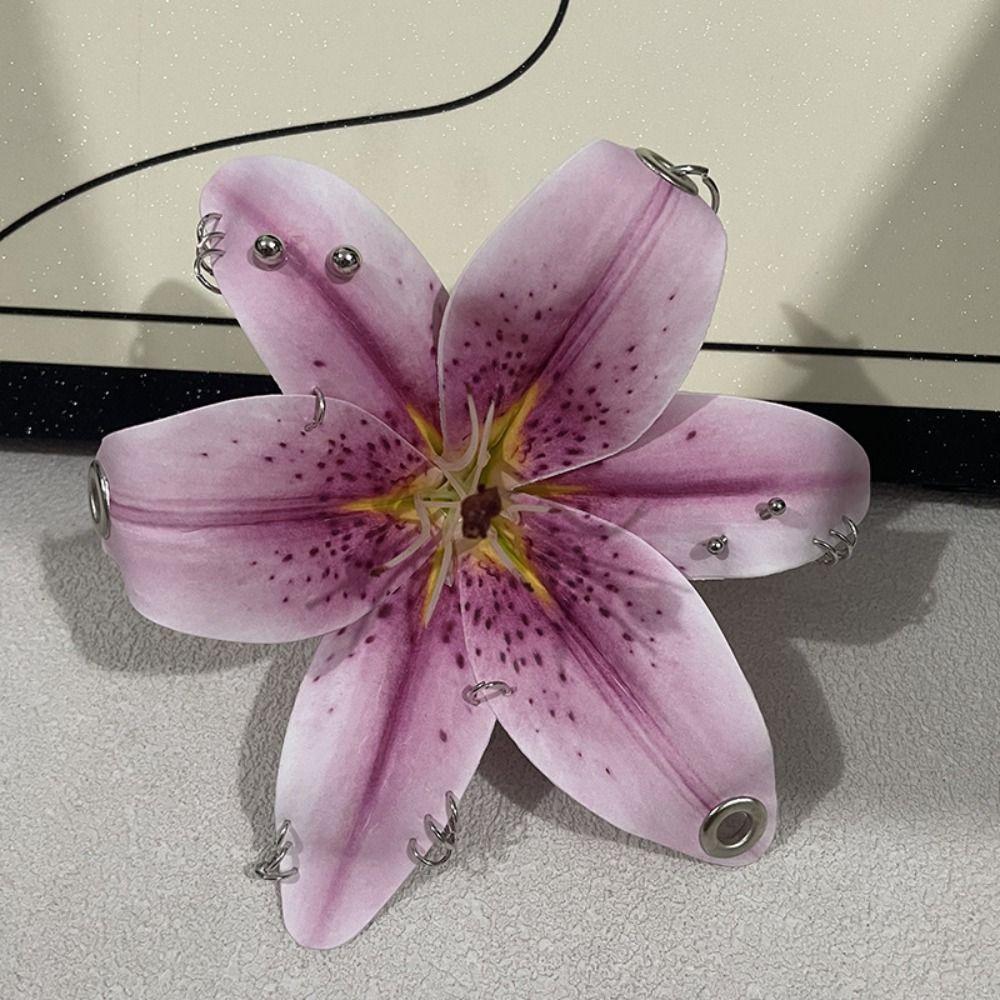 Exquisite Flower Keychain Phalaenopsis Orchid Car Key Ring Creative Bag Pendant