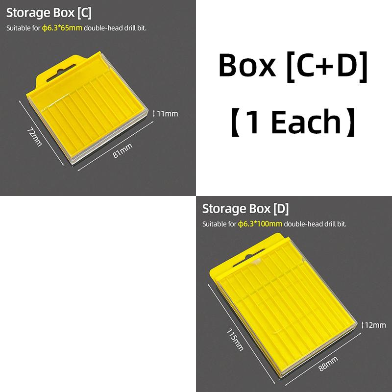 Drill Bit Storage Box Double Head Screwdriver Bit Organizer Case Box Accessories Tool Plastic Box Empty Drill Packaging Case