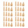 40 Pcs Wood Peg Dolls Unfinished Smoother Edges Cute Shape DIY Christmas Tree Peg Dolls for Crafts