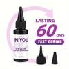 Tangle-Free UV Hair Extension Kit: 2X Faster Remover + 30g Glue & Spares for Invisible Extensions – Salon & Home Use