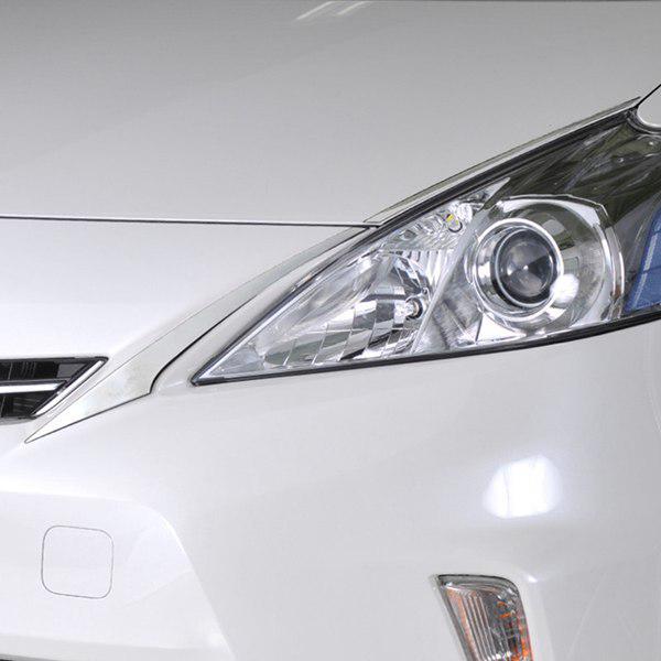 Комплект из 4 накладок на фары из нержавеющей стали для Toyota Prius 40 серии