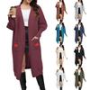 Women's Casual Fashion Comfortable Loose Lazy  Love Patch Knitted Sweater Double Pocket Sweater Cardigan