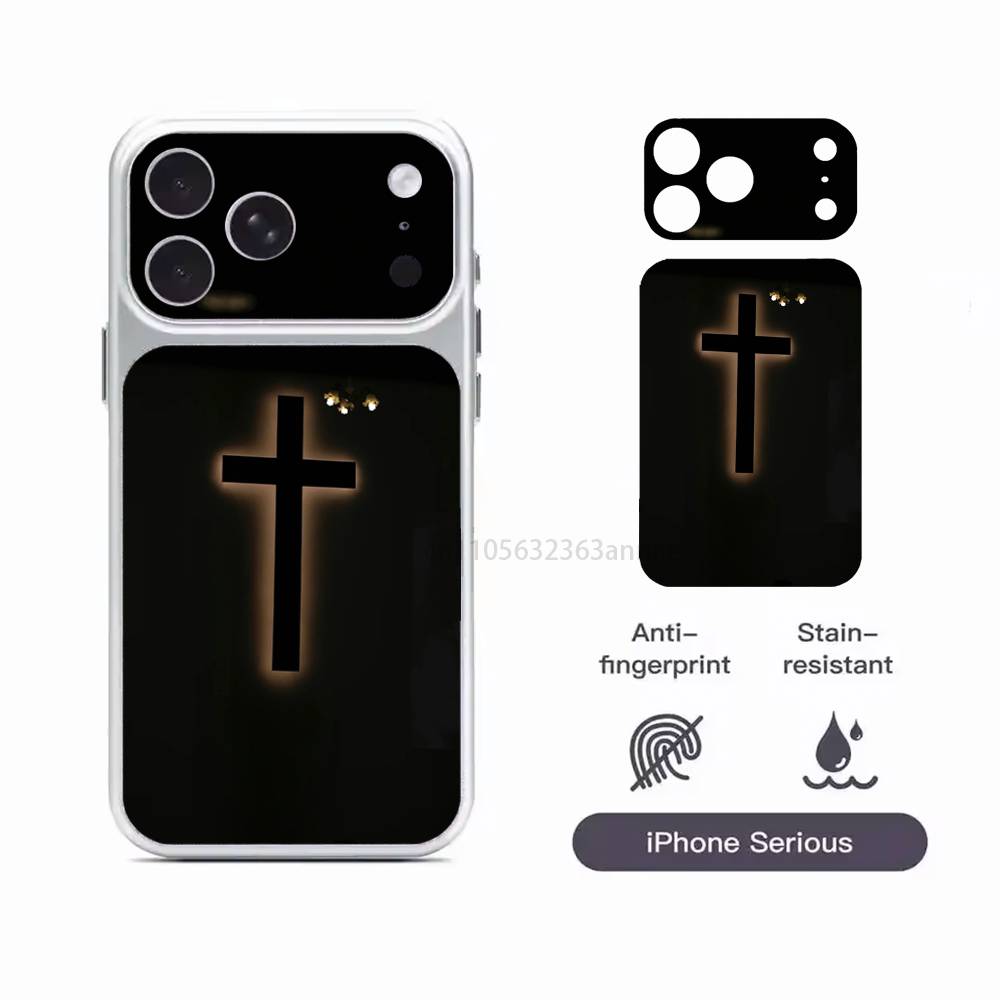 Bible Jesus Christian Cross Removable HD/Matte Full Coverage Films For iPhone 17 Pro Max 17 Pro