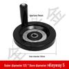 Bakelite Round Handwheel Handle with Inner Wave Pattern, Set Screw, 63mm Rotation, 8mm Shaft, Machine Tool Accessory.