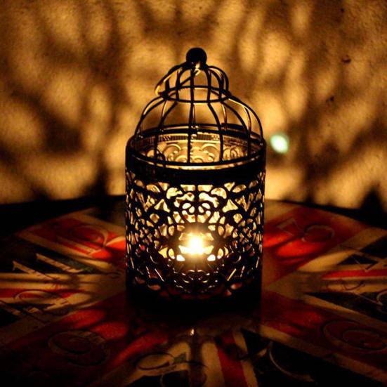 Винтажный полый подсвечник, подсвечник, фонарь, подвесной стол, украшение для дома