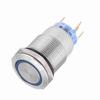 19mm 12-24V Waterproof Stainless Selflocking  ing Push Button   Red LED