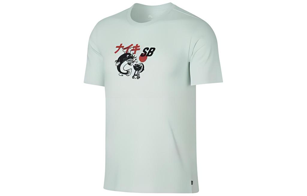Nike Футболки Мужские Зеленые С Круглым Вырезом Умеренный Прямой Крой 912185-006