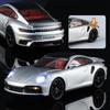 pdbn6 1/24 Porsche 911 Turbo S Diecast Alloy Metal Toy Car Miniature Model Pull Back Sound & Light Doors Openable Collection Gift Boy