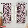 2 шт., 2D печать на плоскости Популярные шторные панели Розовый леопард Бант Универсальный 100% полиэстер (без стержня) Украшения для дома для