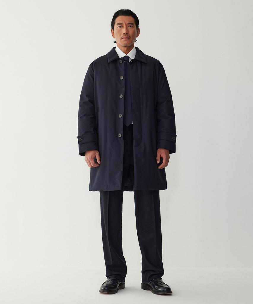 Man On The Boon Hidden Button-Up Long Goose Down Coat_Navy 4715309024
