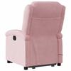 Electric Lift Chair with Massage Function Pink Velvet